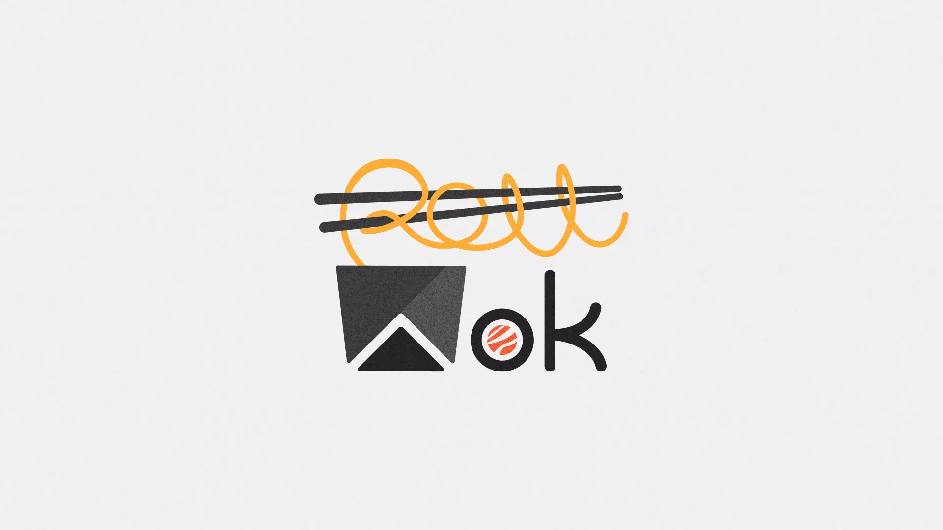 Разработка логотипа суши-бара «Roll Wok Club» в Рубцовске